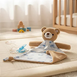 Naninha com Prendedor de Chupeta Ursinho Azul - Buba