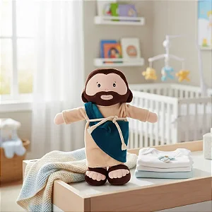 Pelúcia Boneco de Pano Lavável Antialérgico Jesus Cristo - Zip