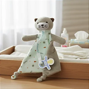 Naninha Bebê Com Prendedor De Chupeta Gatinho - Pimpolho