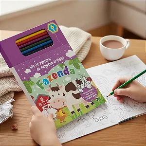 Livro Infantil de Pintura Pequeno Artista: Fazenda - 80 Pág.