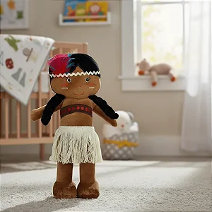 Pelúcia Infantil Boneca De Pano Antialérgica Índia Ceci