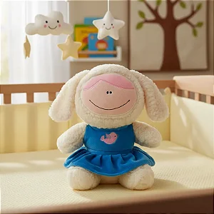 Pelúcia Boneca Infantil Antialérgica Ovelhinha Iza - Zip