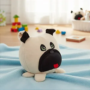 Pelúcia Antialérgica Com Chocalho Pug Zé Bola ou Cubo - Zip