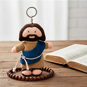 Chaveiro Religioso de Pelúcia Cristão Católico Jesus Cristo
