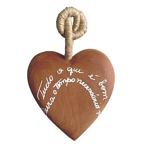 Coração Poesia Tempo (25x16x3cm)