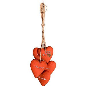 Pendente Coração do Amor I Abóbora (33X13cm)