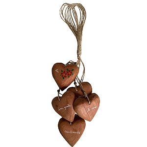 Pendente Coração do Amor I Natural (33X13cm)