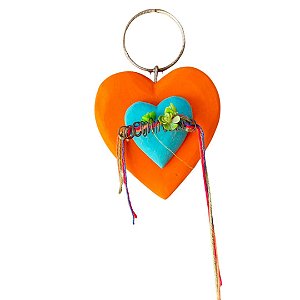 Coração Duplo Amor Abóbora (24x16cm)