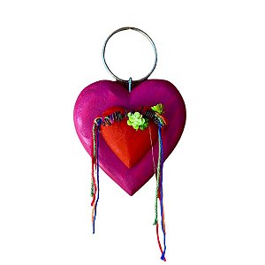 Coração Duplo Amor Beterraba (24x16cm)