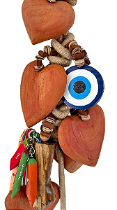 Colar De Mesa ou Parede Coração Figa Olho Grego G (1 METRO E 10CM)