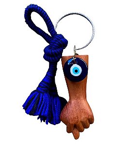 Figa Olho Grego Tassel Natural(26x8x3cm)