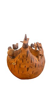 Galinha Artesanal Riscada (Porta Ovos, cachepot) 30X12