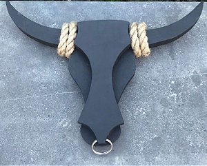 CABEÇA BOI DECORATIVA COM COR