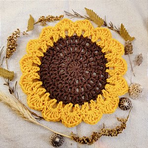 Toalhinha Girassol para altar 15,5cm