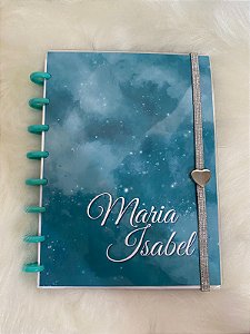 Caderno de Disco - Degrade Turquesa