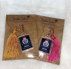Chaveiro acrílico 3x4cm com Tassel
