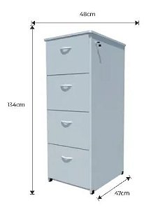 Arquivo com 4 Gavetas para Pastas Suspensas – MDP