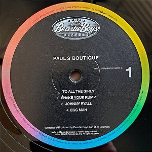 Disco de Vinil - Beastie Boys – Paul's Boutique - LP Duplo, Preto, 12", Novo, Lacrado, Importado, 180g, Reedição