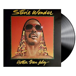 Disco de Vinil - Stevie Wonder – Hotter Than July - LP Preto, 12", Novo, Lacrado, Importado, 180g, Reedição Remasterizad