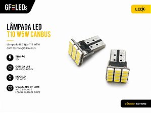 Par de Led T10 12 leds SMD luz PREMIUM