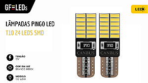 T10 GF LEDS 6.000K 24 LEDS SMD CANBUS