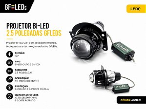 PROJETOR BI-LED 2,5 POLEGADAS BLINDADO