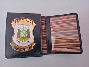 Carteira em couro com brasão Personalizada - LEILOEIRA OFICIAL - Personalizamos com seu brasão !!!