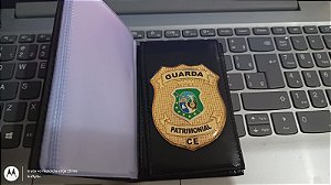 Carteira  Porta Funcional em couro com brasão Guarda Patrimonial  CE - TEMOS TODO ESTADOS