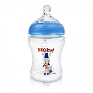 Mamadeira Boca Larga Bico Anatômico Brilha no Escuro 270ml - Nûby