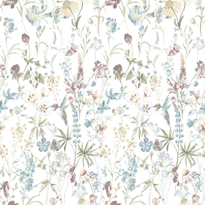 Papel de Parede Beija-Flor Floral