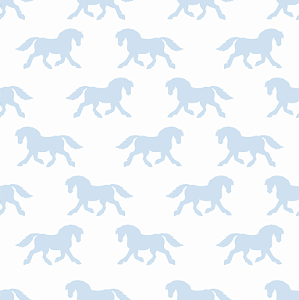 Papel de Parede Cavalinhos Azul