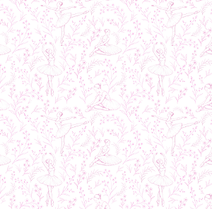 Papel de Parede Ballet com flroes