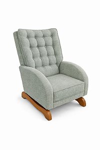 Poltrona Amamentação com balanço Laura - Suede aveludado verde