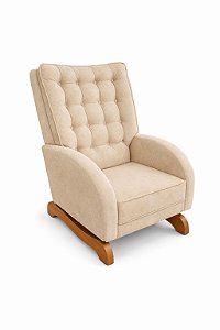 Poltrona Amamentação com balanço Laura - Boucle Bege