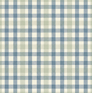 Papel de parede Xadrez vintage azul com verde