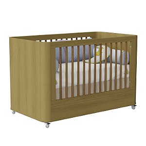 Berço que vira Mini Cama - Boom Plus Wheels 2 em 1 com Rodízios - Savana
