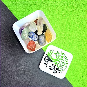 Caixa Árvore da Vida com 15 Cristais Selecionados