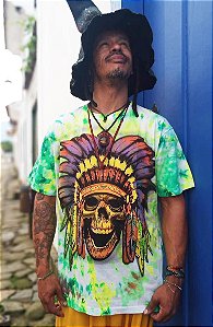 Camiseta Caveira Cocar (Fazemos por encomenda)