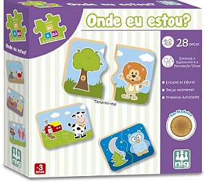 Jogo Educativo - em madeira - Onde eu estou?