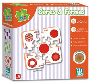 Jogo Educativo - em madeira - Cores e Formas - NIG