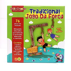Jogo da Forca Brinquedo Educativo Tradicional de Madeira Jogos e