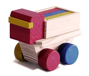 Mini Caminhão com Toras - Wood Toys