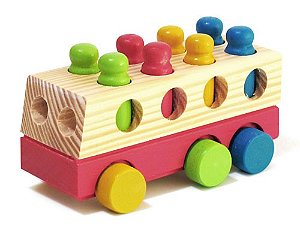 Ônibus com pinos - Wood Toys