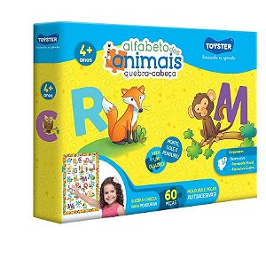 Quebra-cabeça  60 peças - Alfabeto dos Animais - Toyster