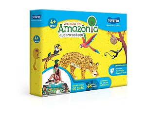 Quebra-cabeça de chão  48 peças - Animais da Amazônia