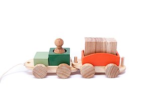 Carretinha de Transporte - em madeira - Lume