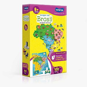 Quebra-cabeça Mapa do Brasil - 100 peças - Toyster