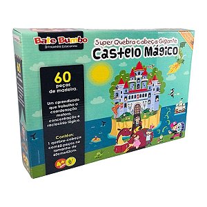 Quebra-cabeça Castelo Mágico Gigante - 60 peças - em madeira