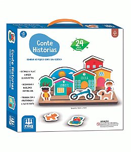 Conte Histórias- em madeira- Nig