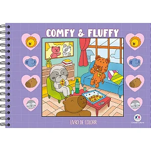 Livro para colorir - Comfy & cozy -Roxo